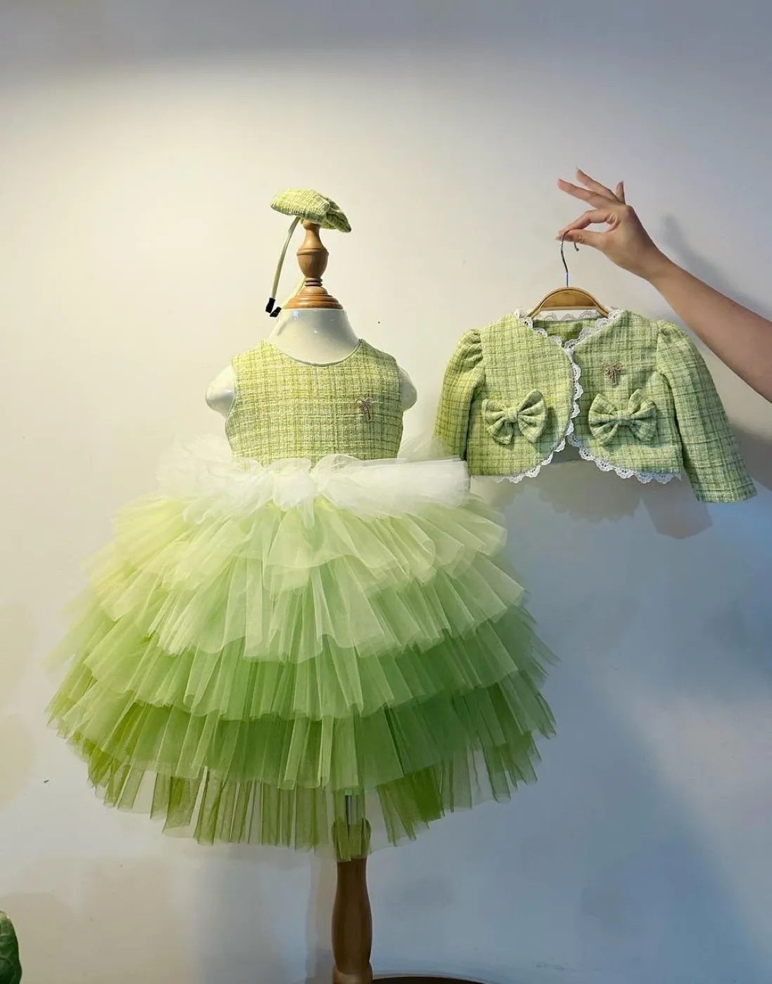 Green Princess Dress Toddler Girls Holiday Dress Christmas