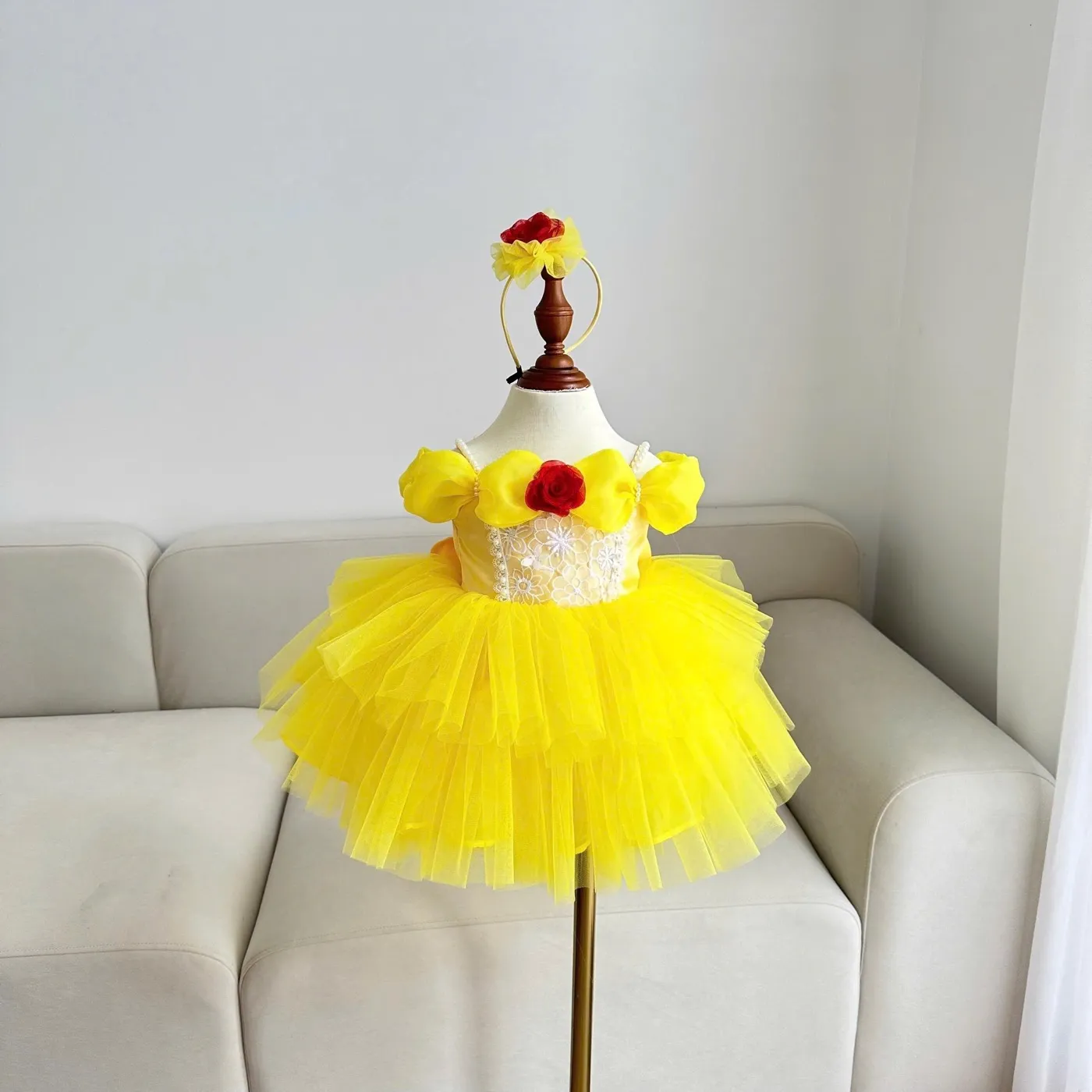 Yellow Princess Belle Costume Dress